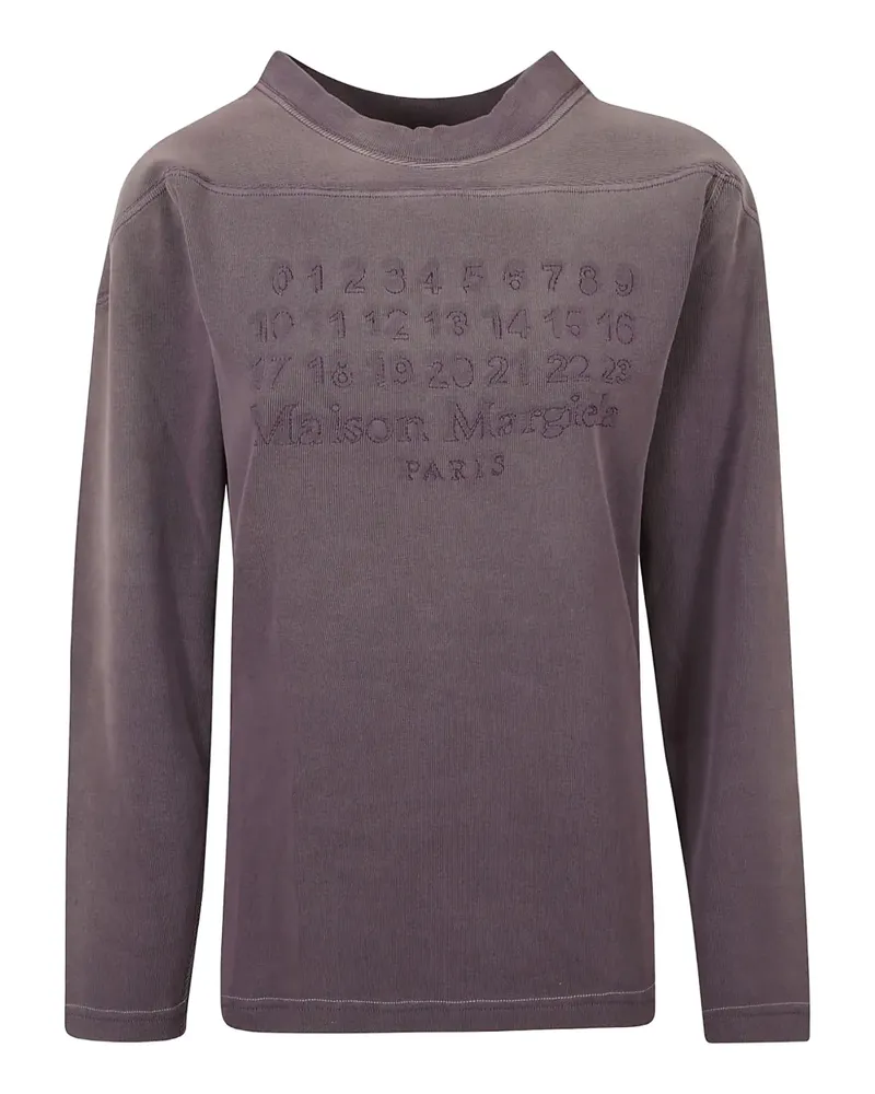 Maison Margiela embossed long-sleeve top - Violett Violett