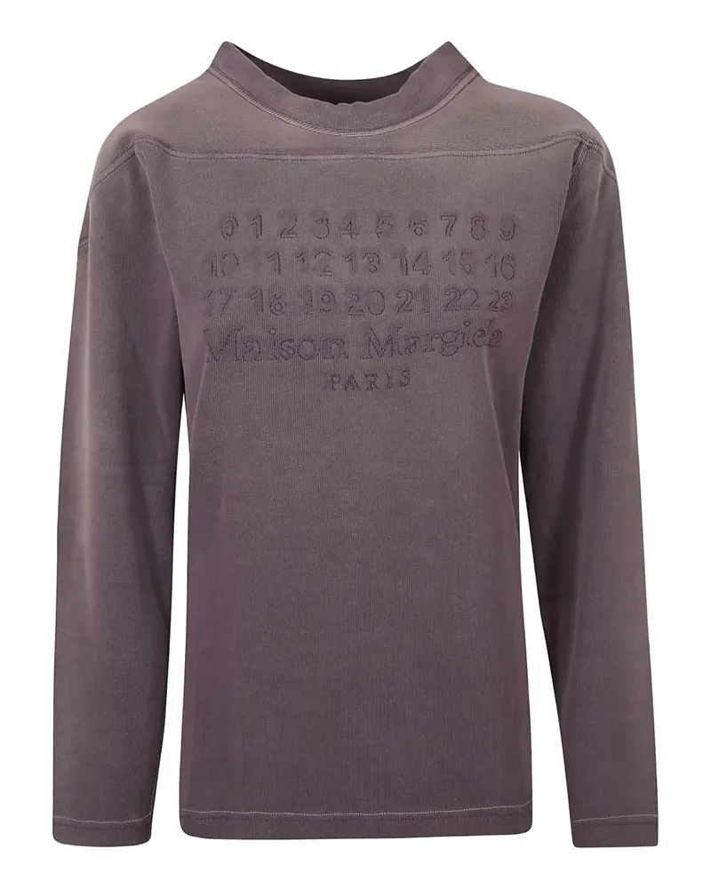 Maison Margiela embossed long-sleeve top - Violett Violett