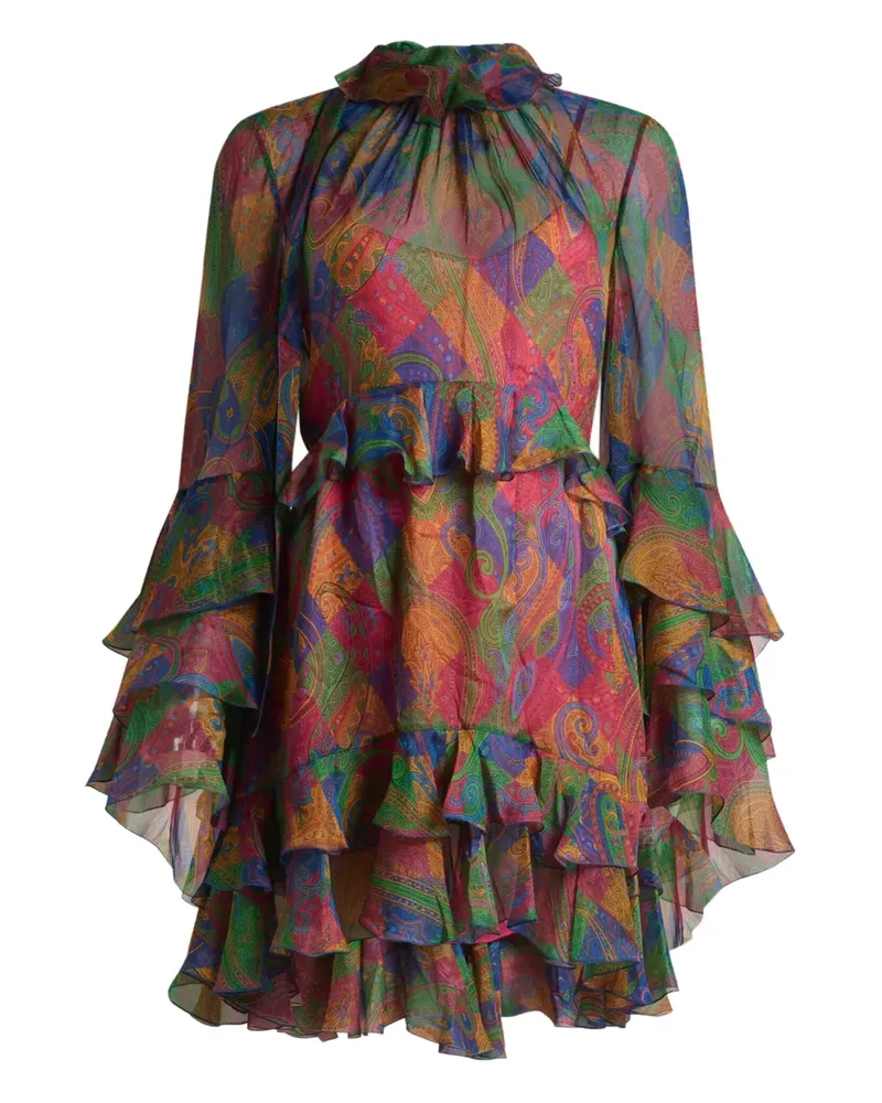 Etro Minikleid mit Paisley-Motiv - Rot Rot