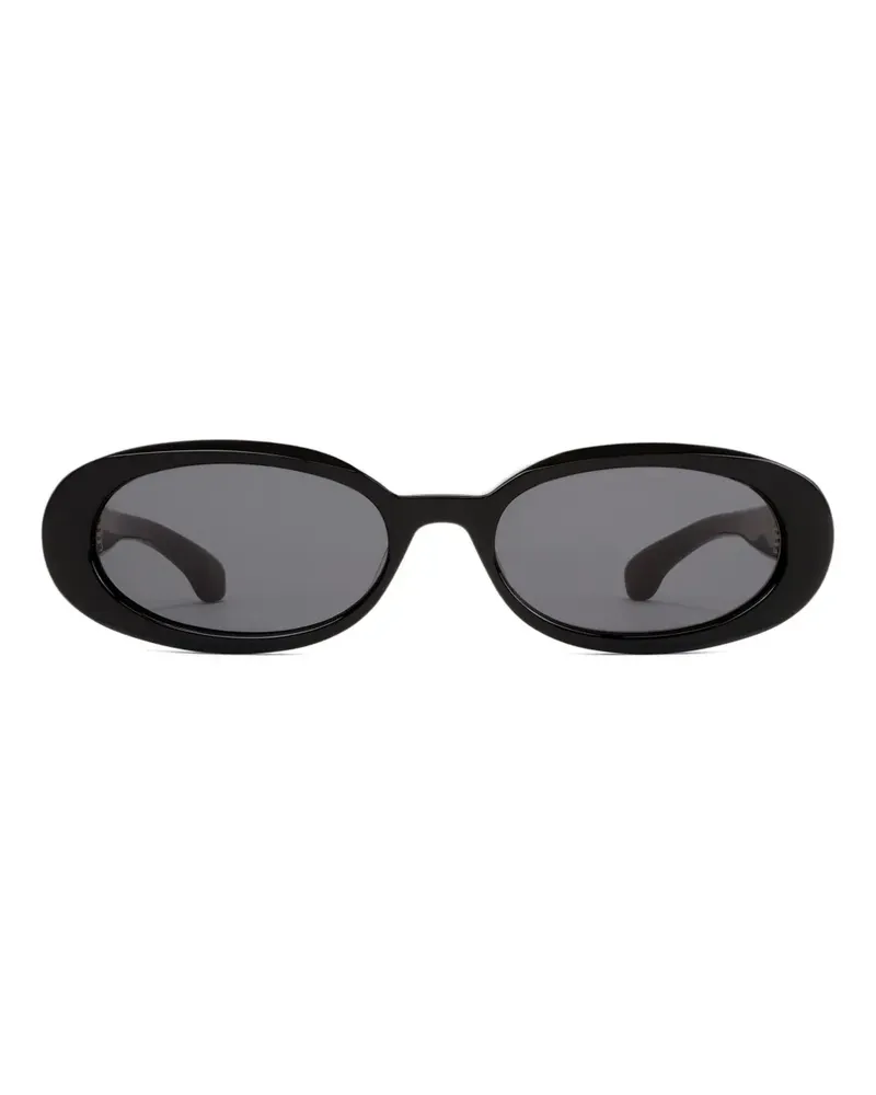SPORTY & RICH Sonnenbrille mit ovalem Gestell - Schwarz Schwarz