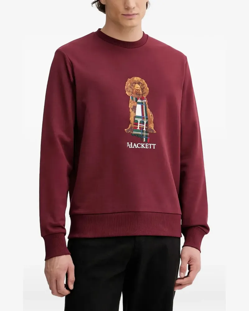 Hackett Sweatshirt mit grafischem Print - Rot Rot