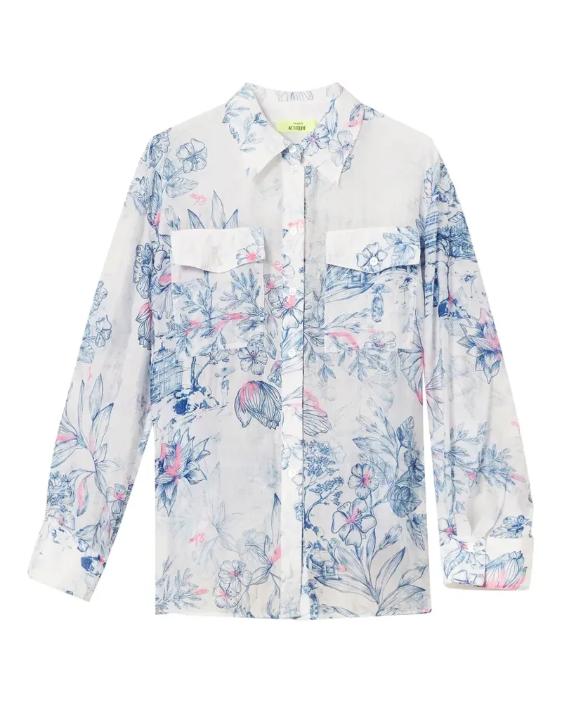 Twin-Set Hemd mit Print - Weiß Weiß