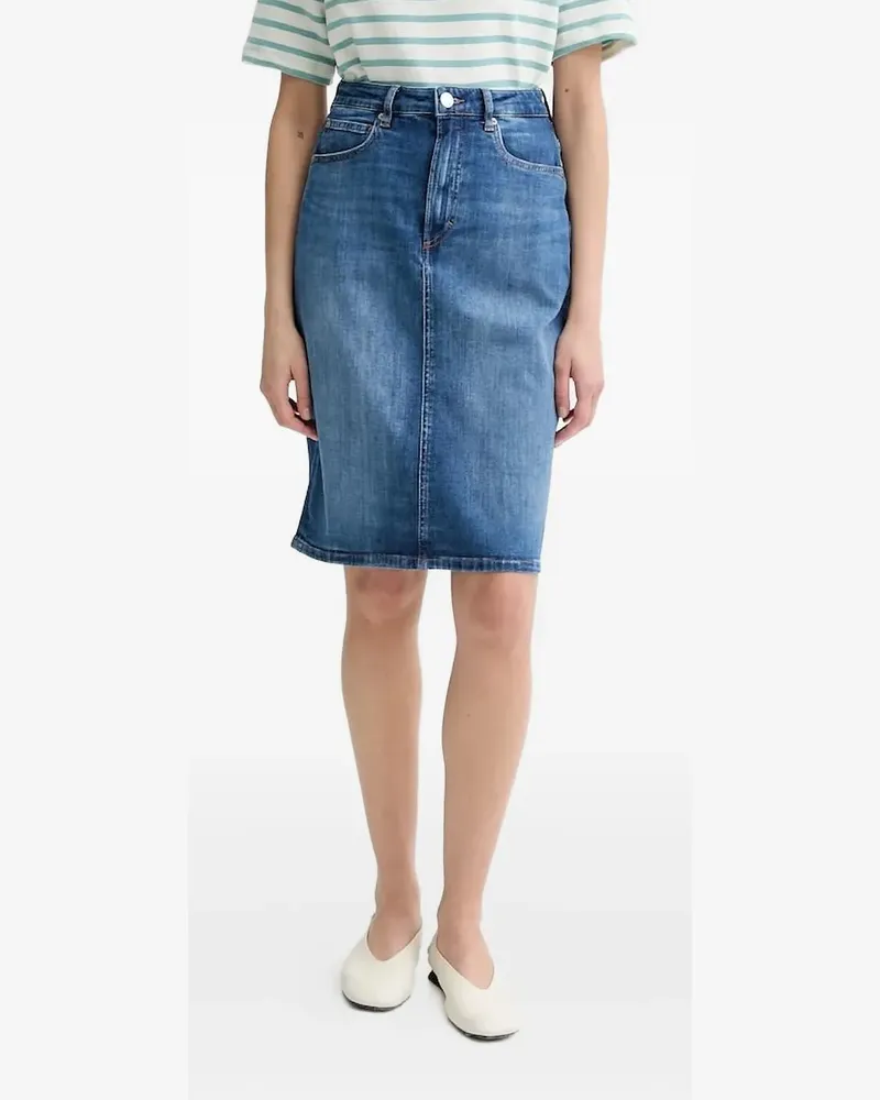 Marc O'Polo Midirock aus Denim - Blau Blau