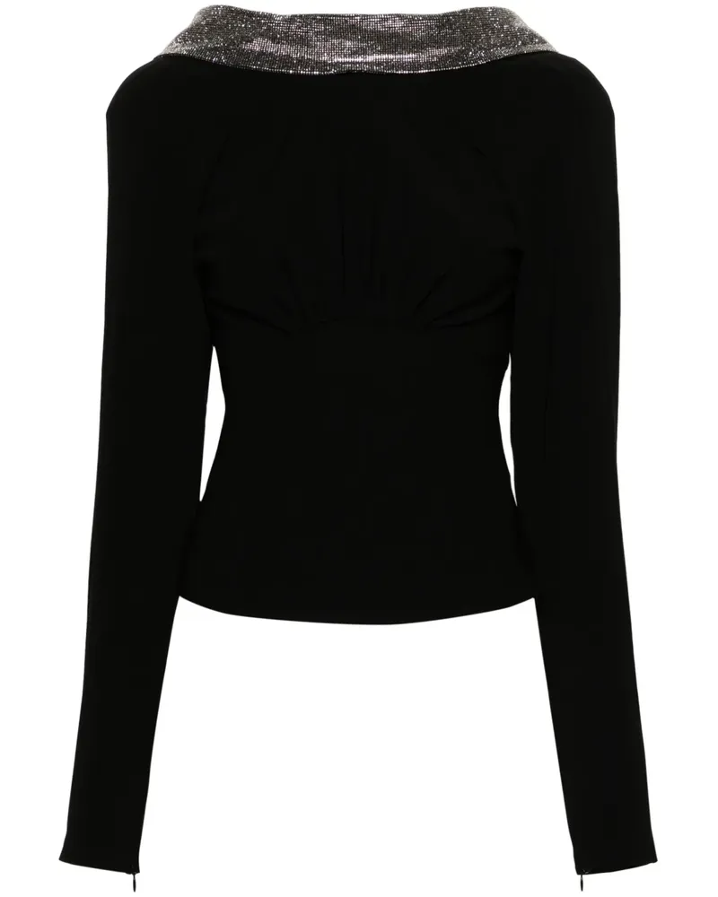 Roland Mouret Bluse mit Strass - Schwarz Schwarz