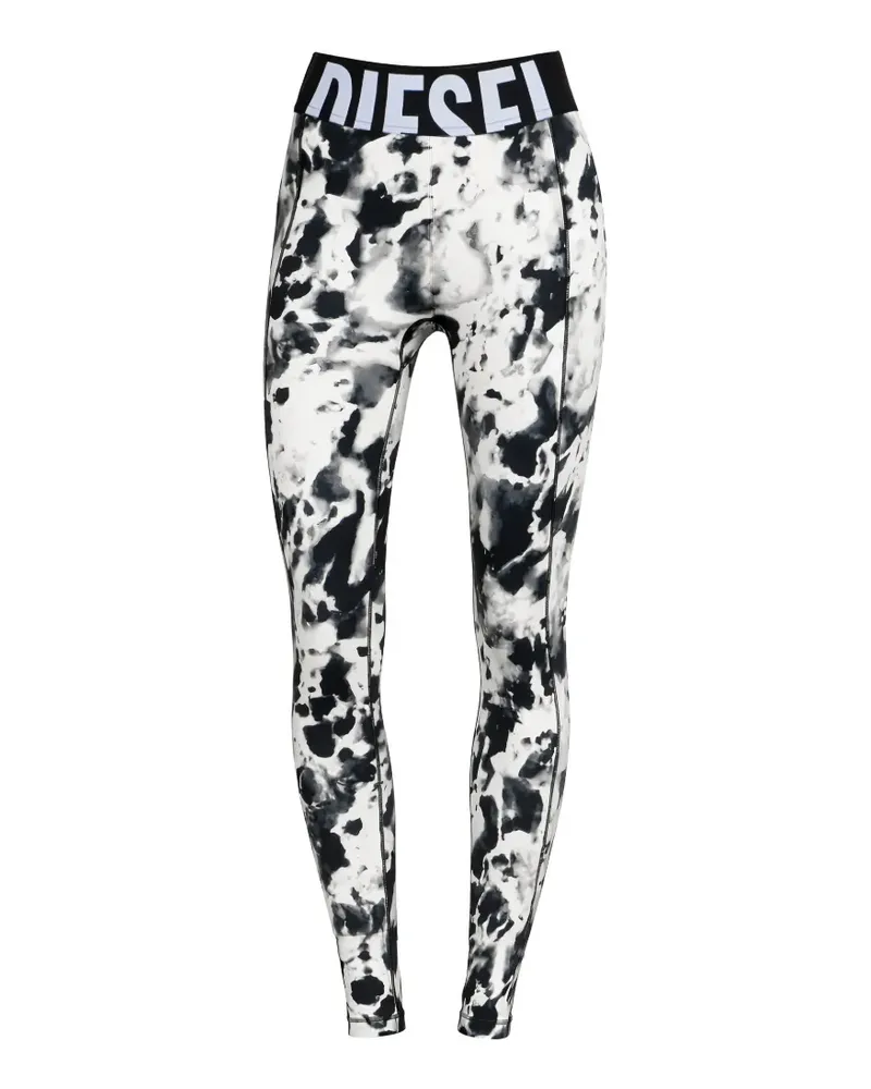 Diesel abstract-pattern leggings - Weiß Weiß