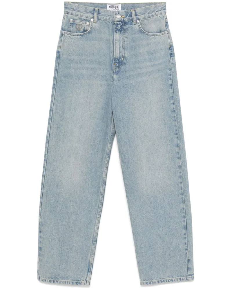 Moschino Jeans mit Logo-Patch Blau