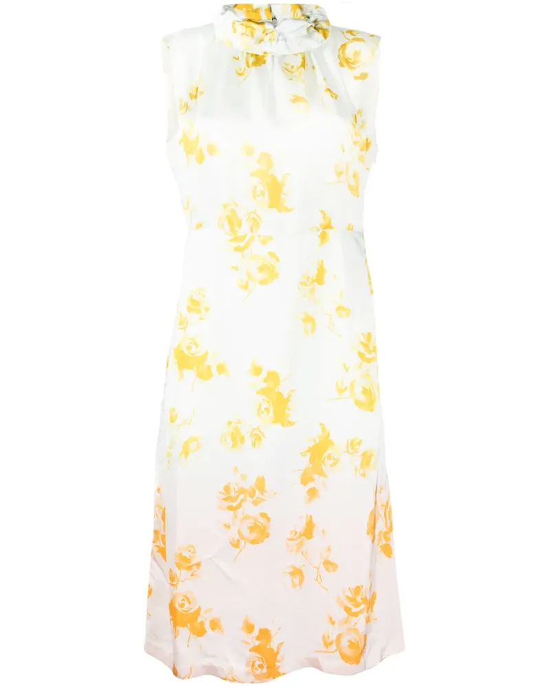 Jil Sander Kleid mit Print - Weiß Weiß