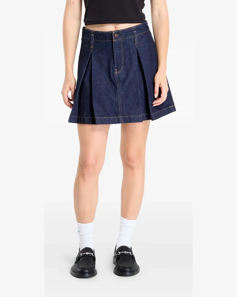 Calvin Klein Kurzer A-Linien-Rock aus Denim - Blau Blau