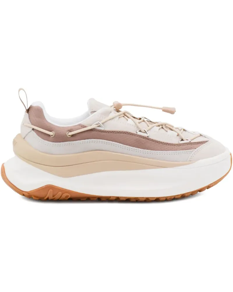 Moon Boot lace-up panelled sneakers - Nude Nude