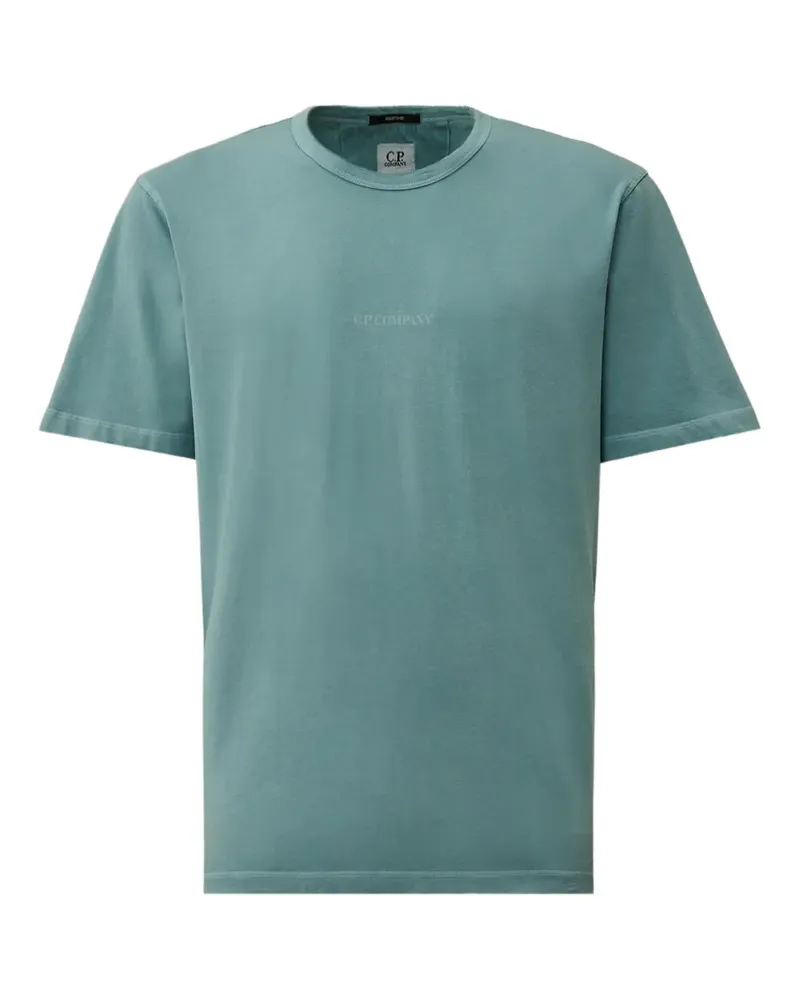 C.P. Company T-Shirt mit Logo-Stickerei - Blau Blau