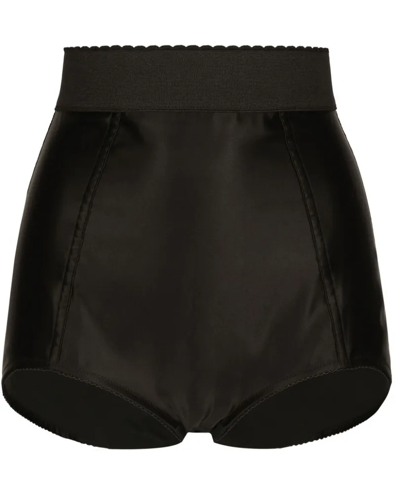 Dolce & Gabbana Kurze High-Waist-Shorts - Schwarz Schwarz