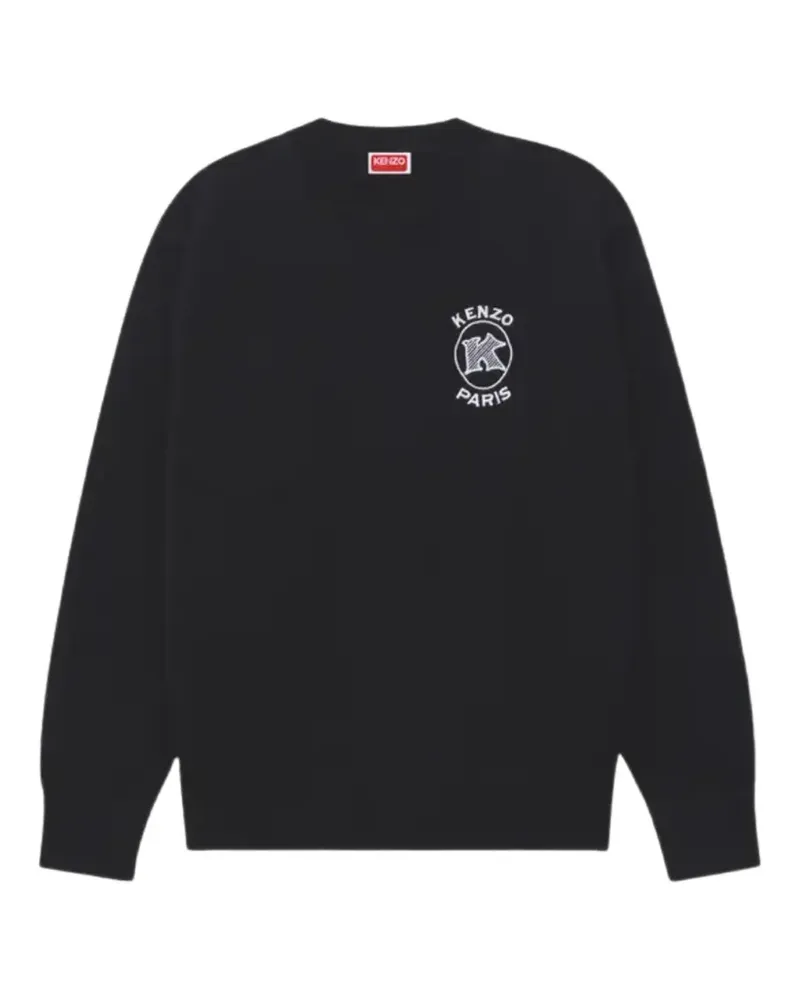 Kenzo Pullover mit Logo-Stickerei - Schwarz Schwarz