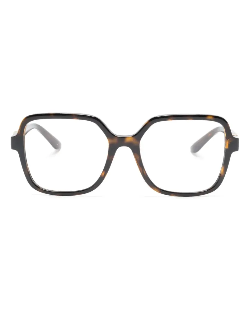 Dolce & Gabbana Eckige Brille in Schildpattoptik - Braun Braun