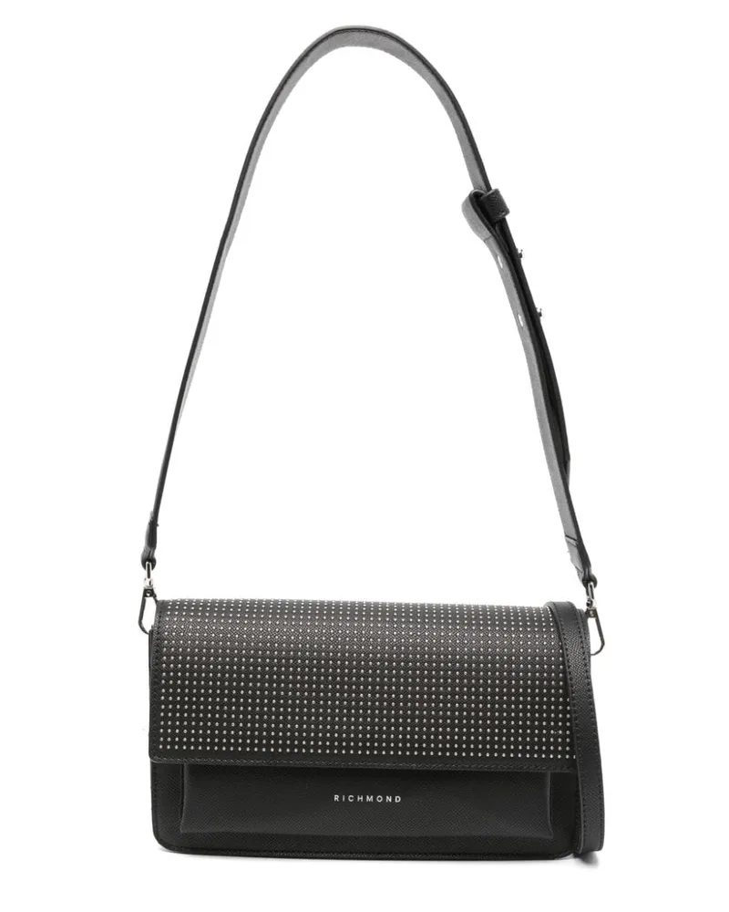 John Richmond Handtasche mit Nieten - Schwarz Schwarz