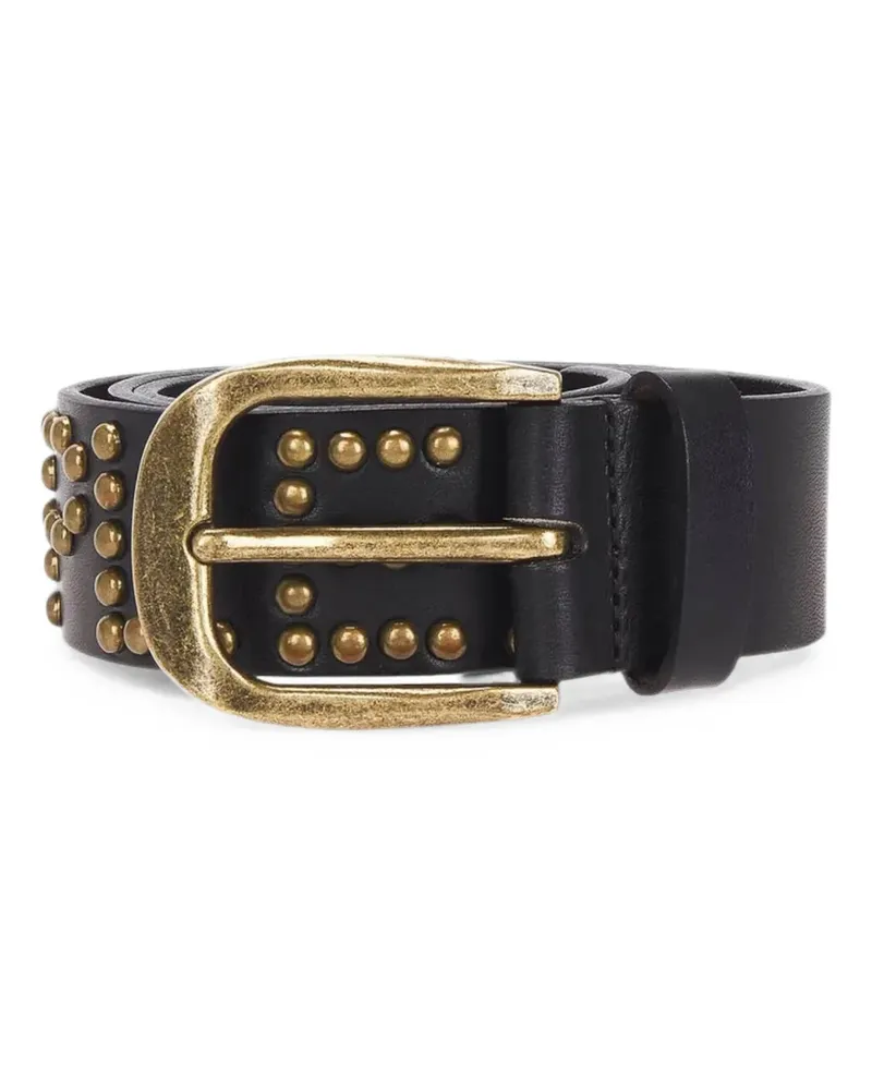 PLEASURES studded leather belt - Schwarz Schwarz