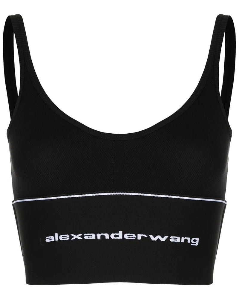 Alexander Wang BH mit Logo - Schwarz Schwarz
