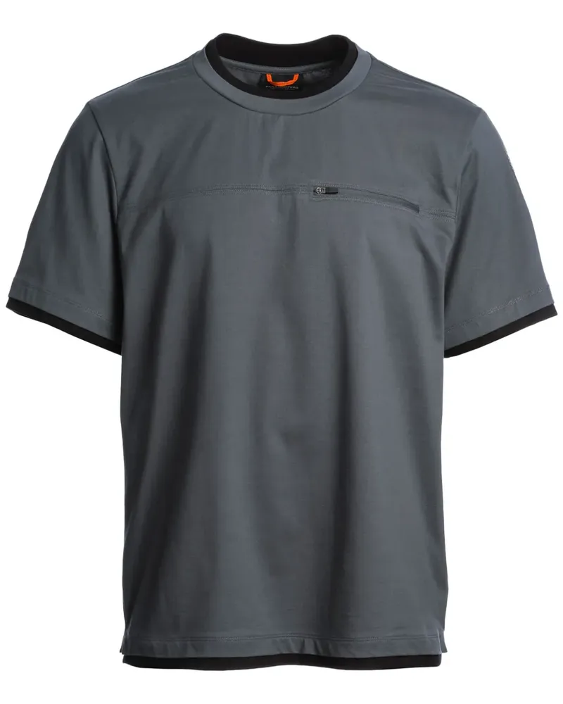 Parajumpers T-Shirt mit Reißverschlusstasche - Grau Grau