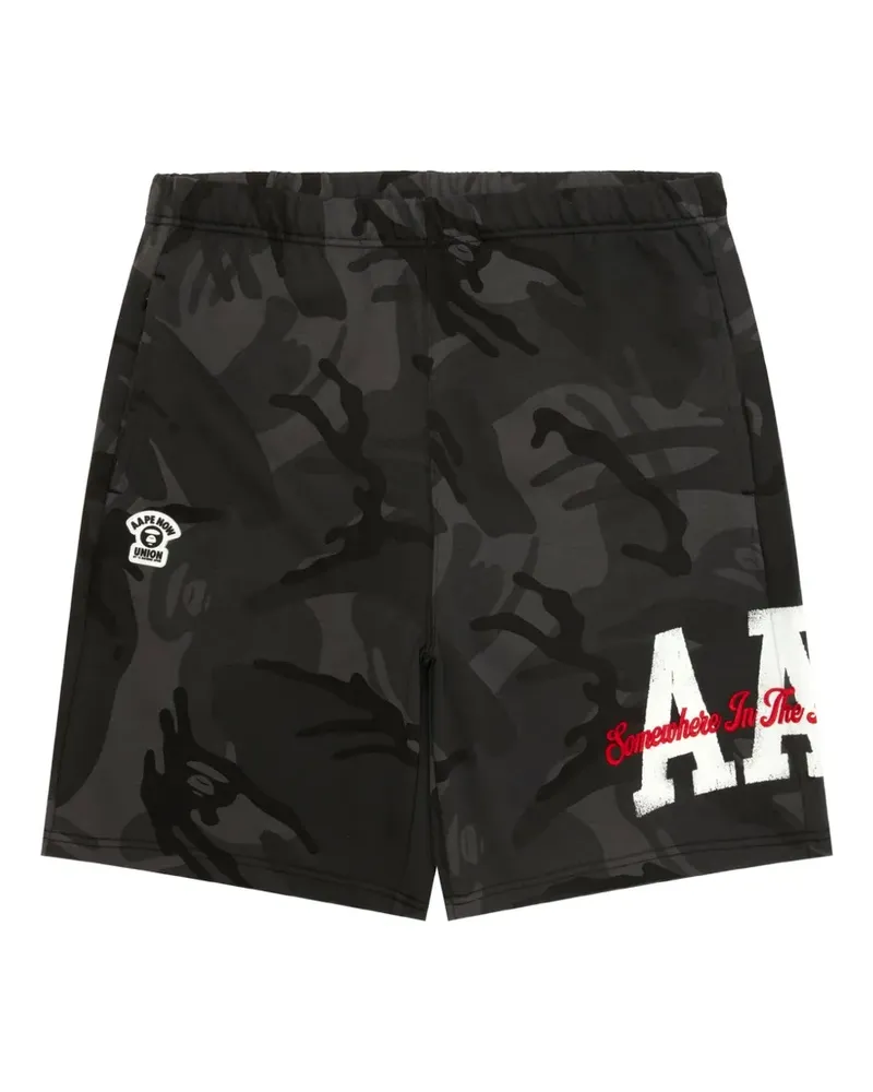 BAPE Shorts mit Camouflage-Print - Schwarz Schwarz