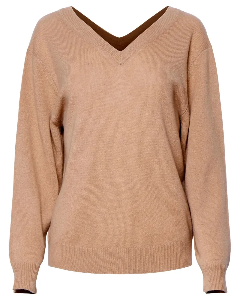 Equipment Kaschmirpullover mit V-Ausschnitt - Braun Braun