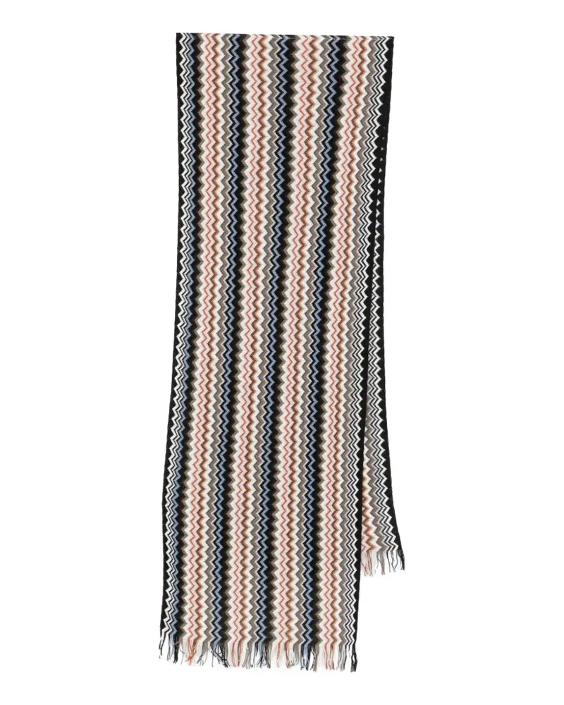 Missoni Schal mit Zickzackmuster - Schwarz Schwarz