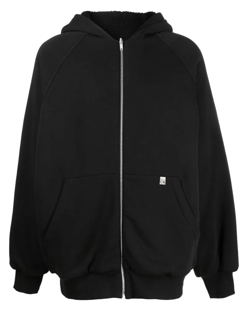 1017 ALYX 9SM Kapuzenjacke mit Slogan-Print - Schwarz Schwarz
