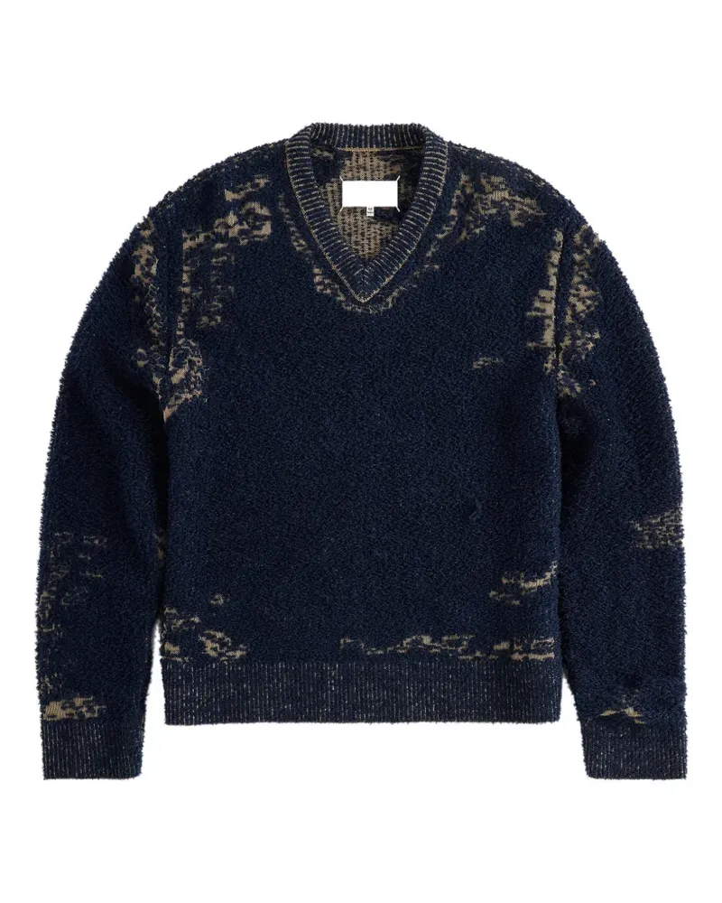 Maison Margiela Pullover mit V-Ausschnitt - Blau Blau