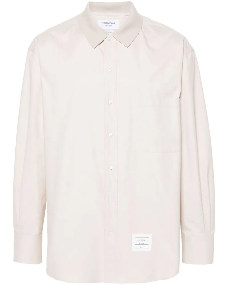 Thom Browne Hemdjacke mit RWB-Streifen-Print - Nude Nude