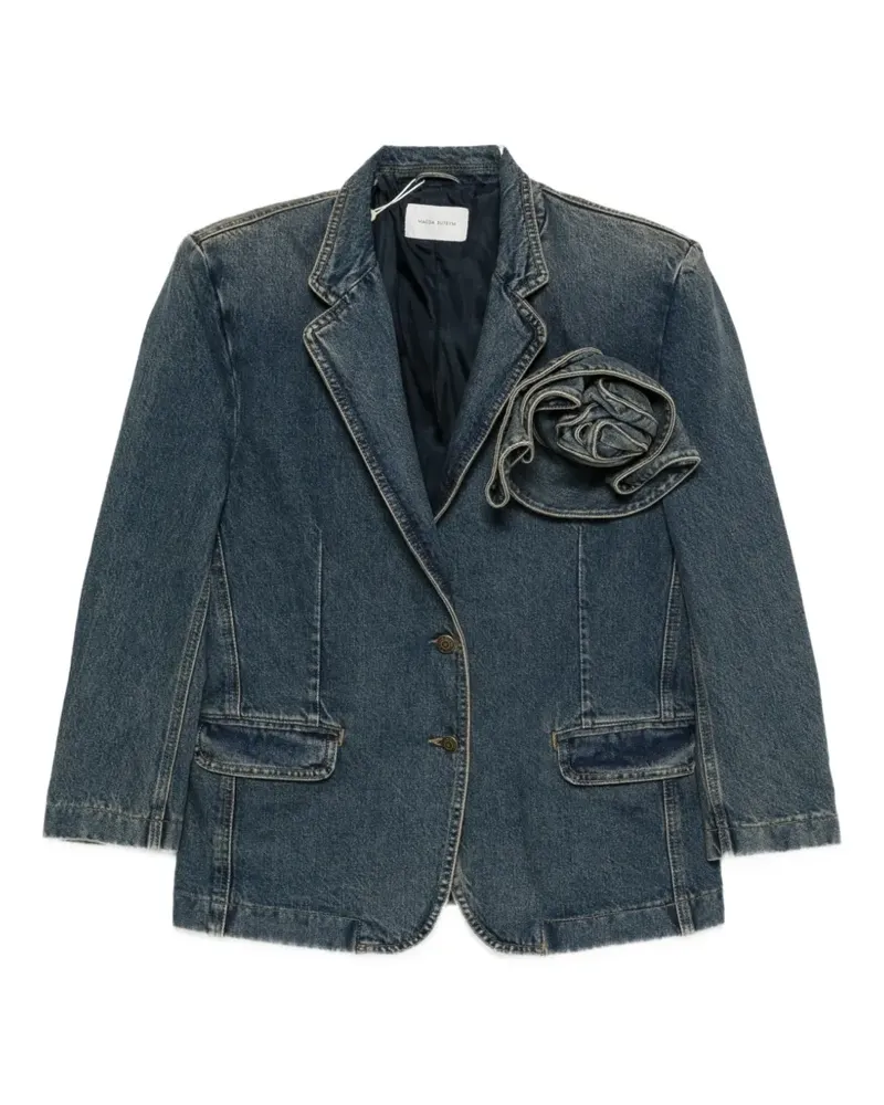 Magda Butrym flower-detail denim jacket - Blau Blau