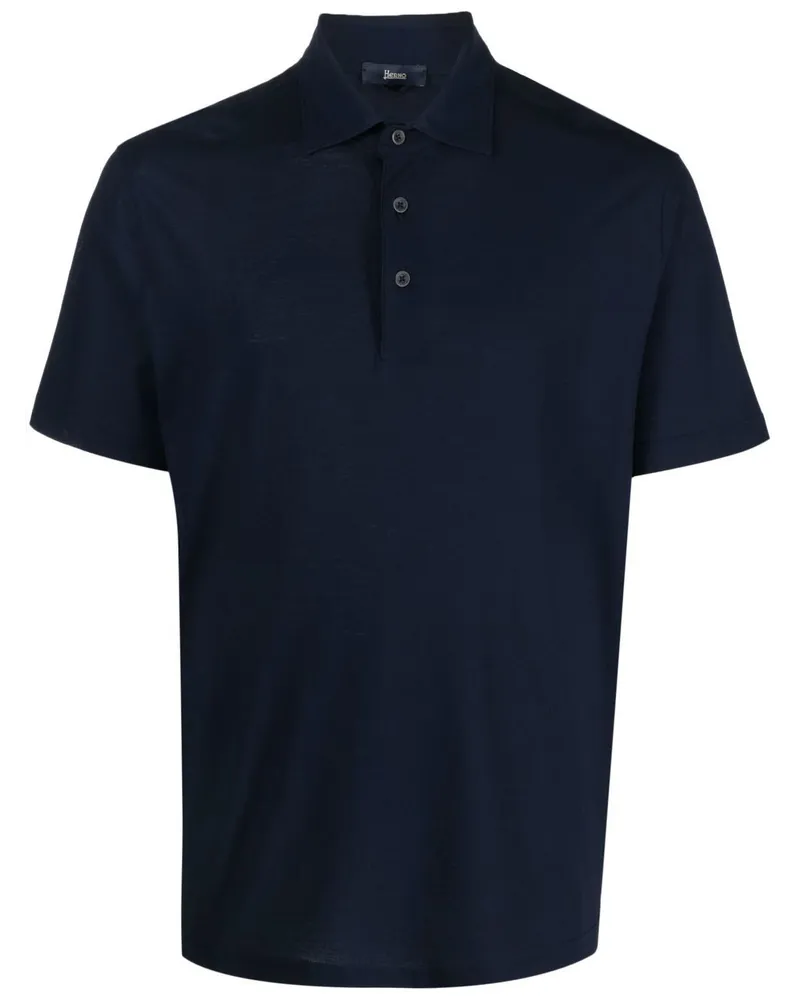 Herno Klassisches Poloshirt - Blau Blau