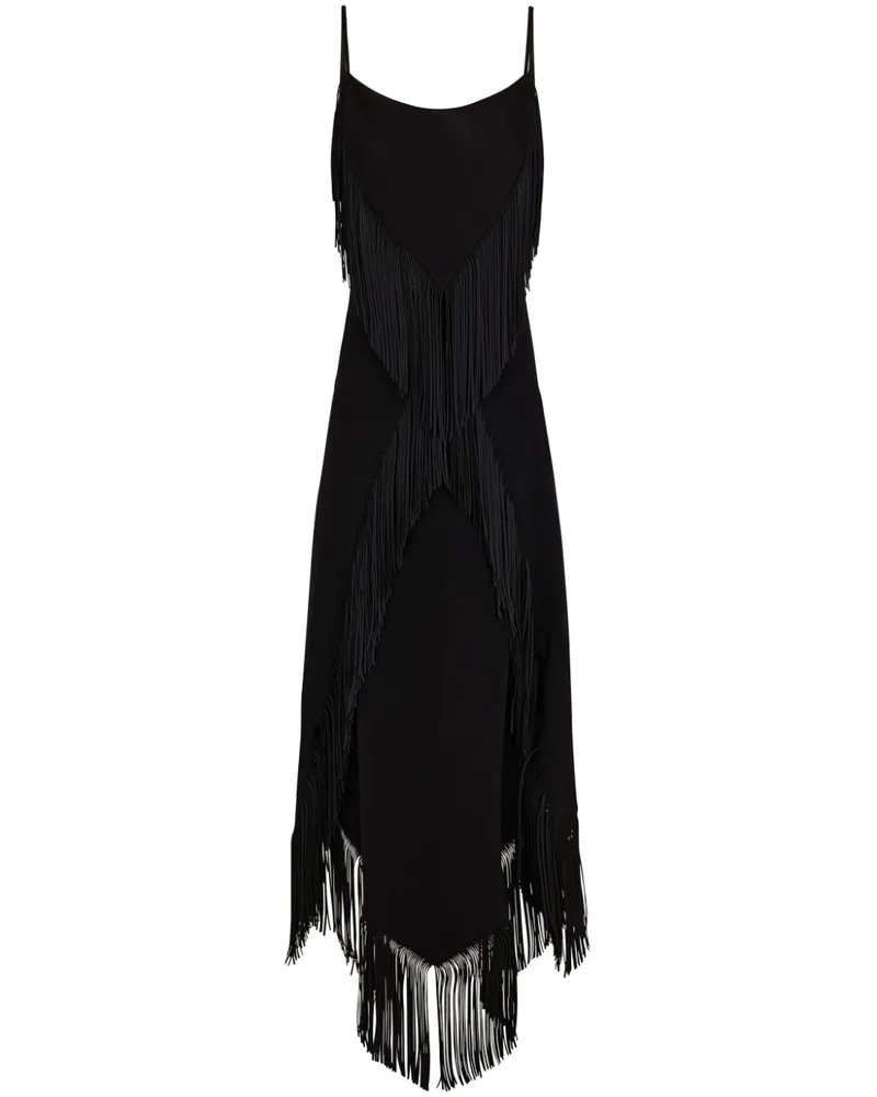 Paco Rabanne Maxikleid aus Krepp - Schwarz Schwarz