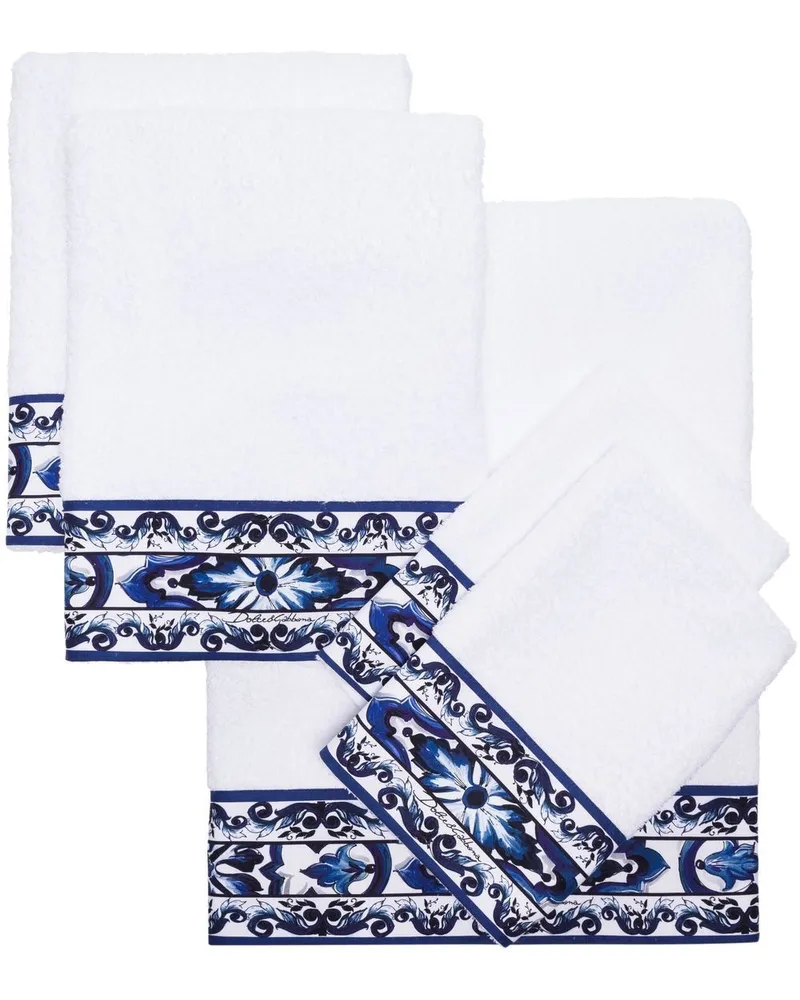 Dolce & Gabbana Frottee-Handtücher (5er-Set) - Weiß Weiß