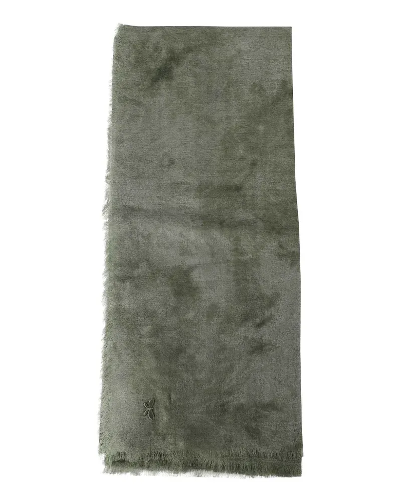 Max Mara Senior Schal mit Fransen - Grün Grün