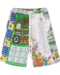 Marine Serre Regenerated Household Linen Calendar Bermudas Weiß