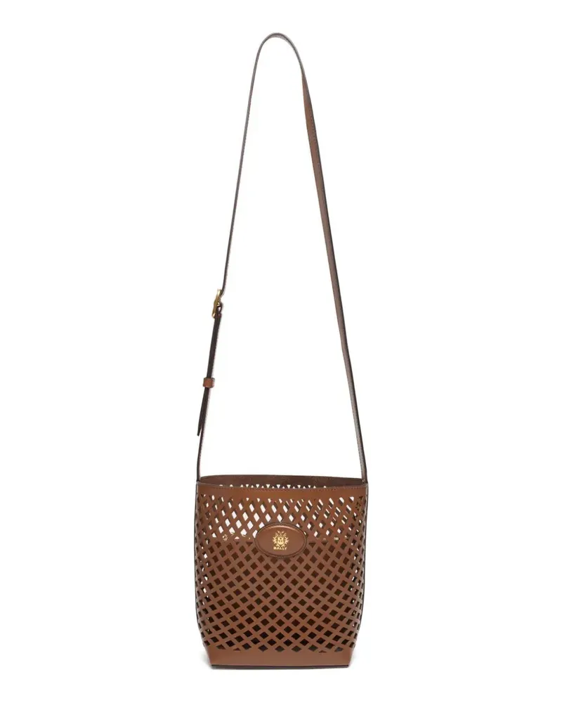 Bally laser-cut leather bucket bag - Braun Braun