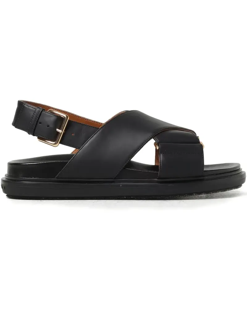 Marni Fussbett crisscross buckled flat sandals - Schwarz Schwarz