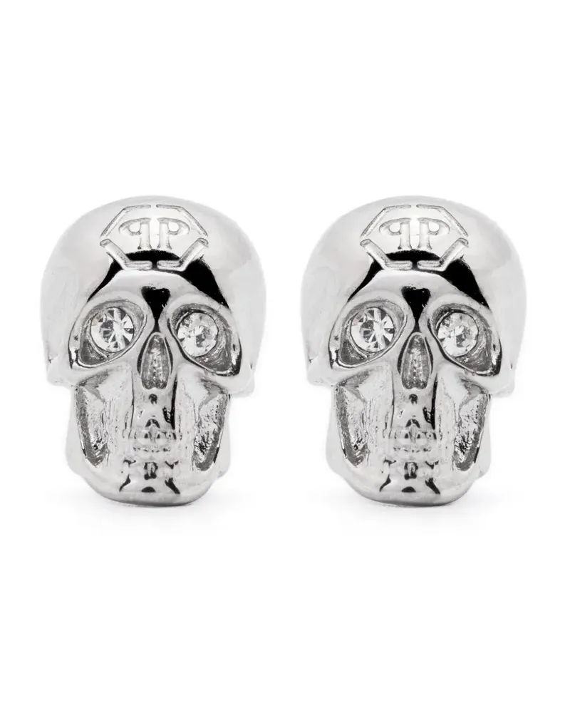 Philipp Plein Ohrstecker mit Totenkopf - Silber Silber