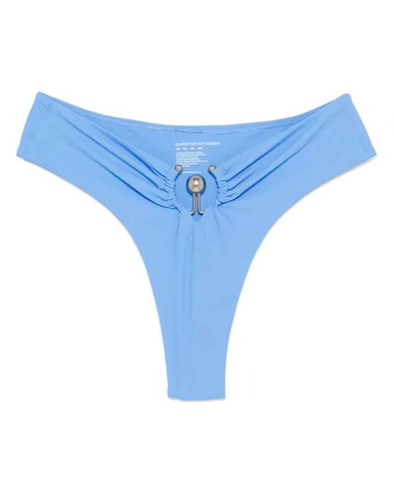 Christopher Esber Gerafftes Orbit Bikinihöschen - Blau Blau