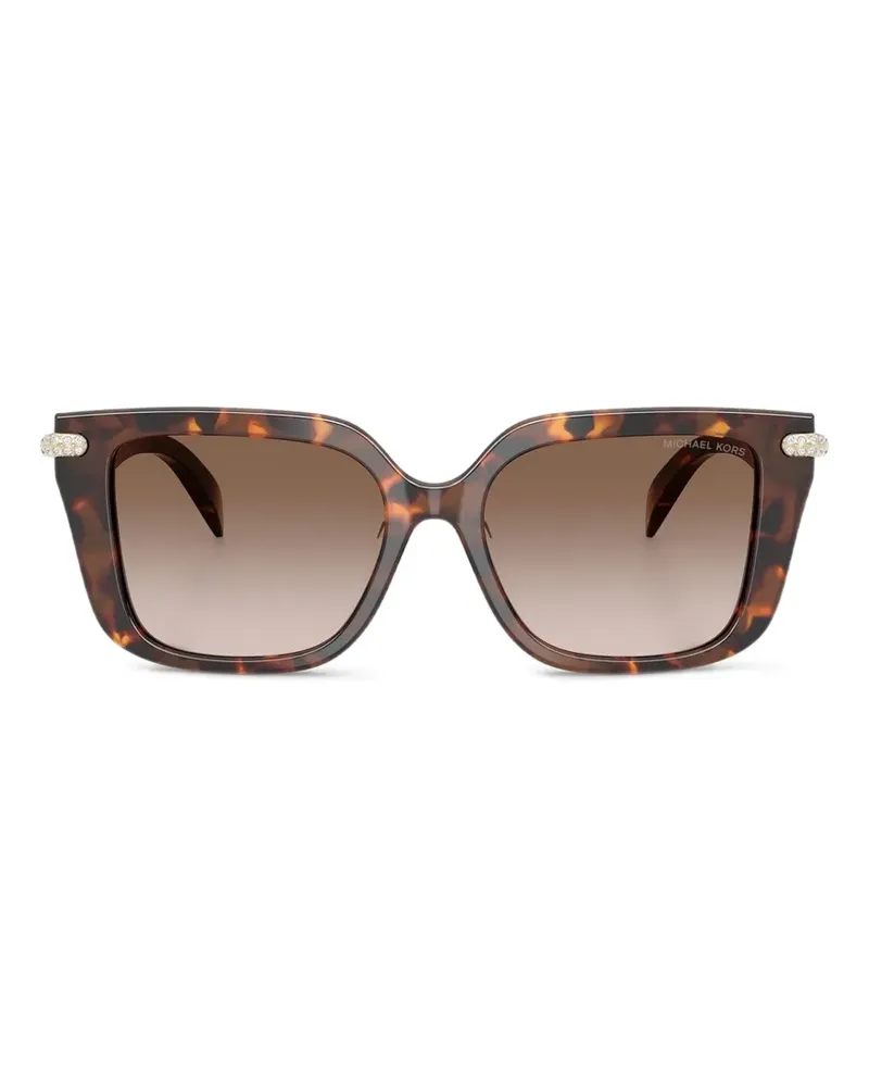 Michael Kors Eckige Santo Domingo Sonnenbrille - Braun Braun