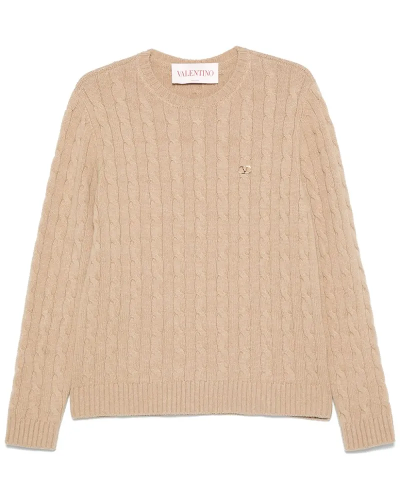 Valentino Garavani Pullover mit Zopfmuster - Nude Nude