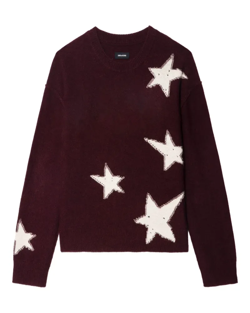 Zadig & Voltaire Kaschmirpullover mit Sternmuster - Rot Rot
