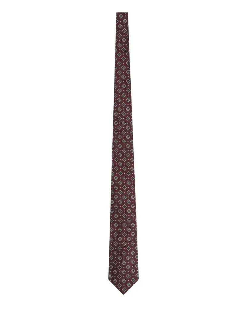 Ermenegildo Zegna geometric-pattern tie - Rot Rot