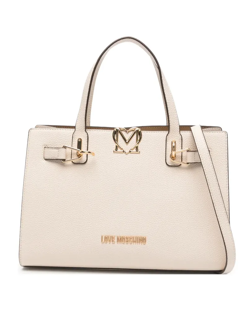 Moschino logo-hardware tote bag - Nude Nude