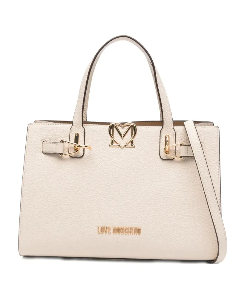 Moschino logo-hardware tote bag - Nude Nude