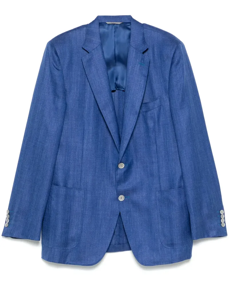 Canali Meliertes Sakko - Blau Blau