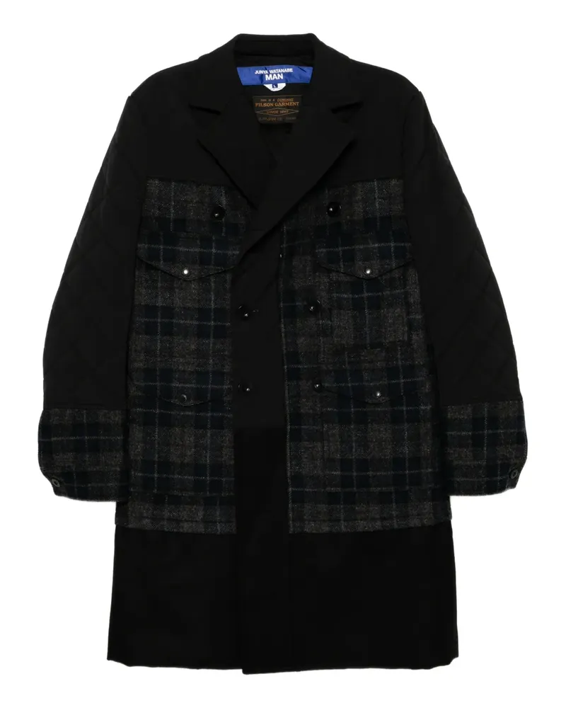 Junya Watanabe x Filson karierter Steppmantel - Schwarz Schwarz