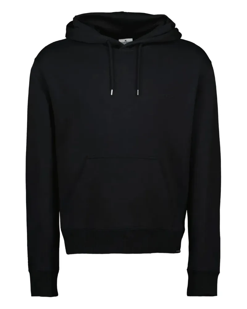 Courrèges drawstring long-sleeve hoodie - Schwarz Schwarz