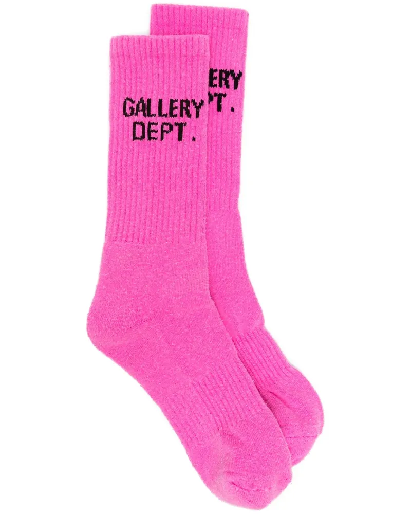 GALLERY DEPT. Socken mit Intarsien-Logo - Rosa Rosa