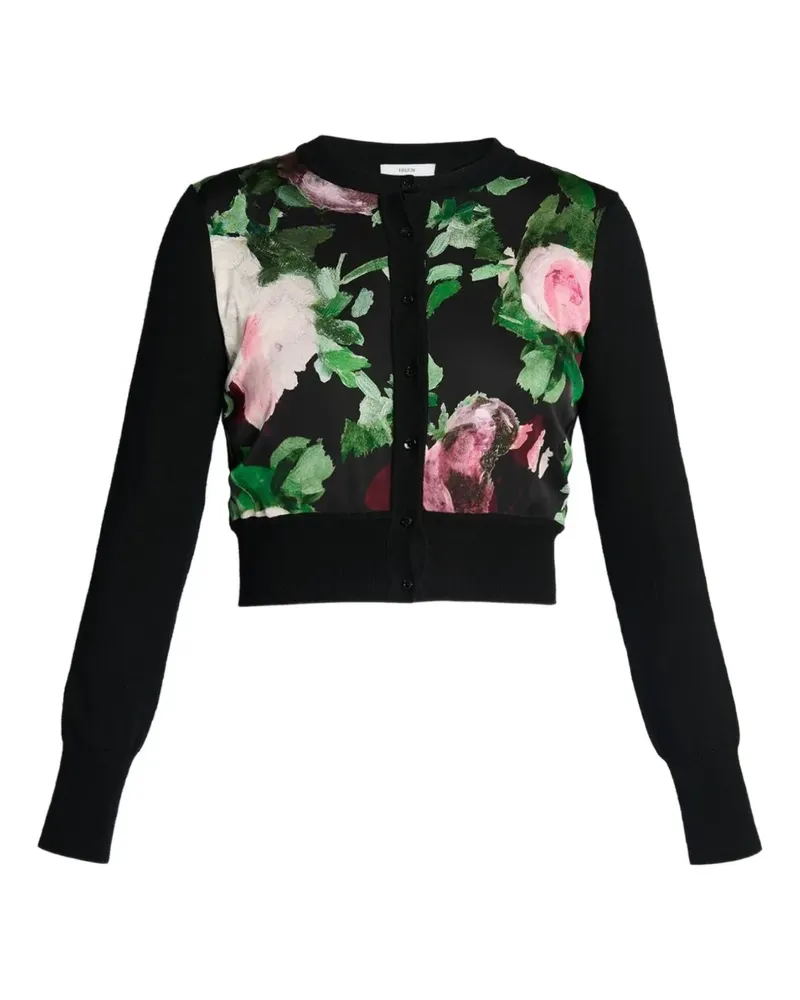 Erdem Cardigan mit Blumen-Print - Schwarz Schwarz