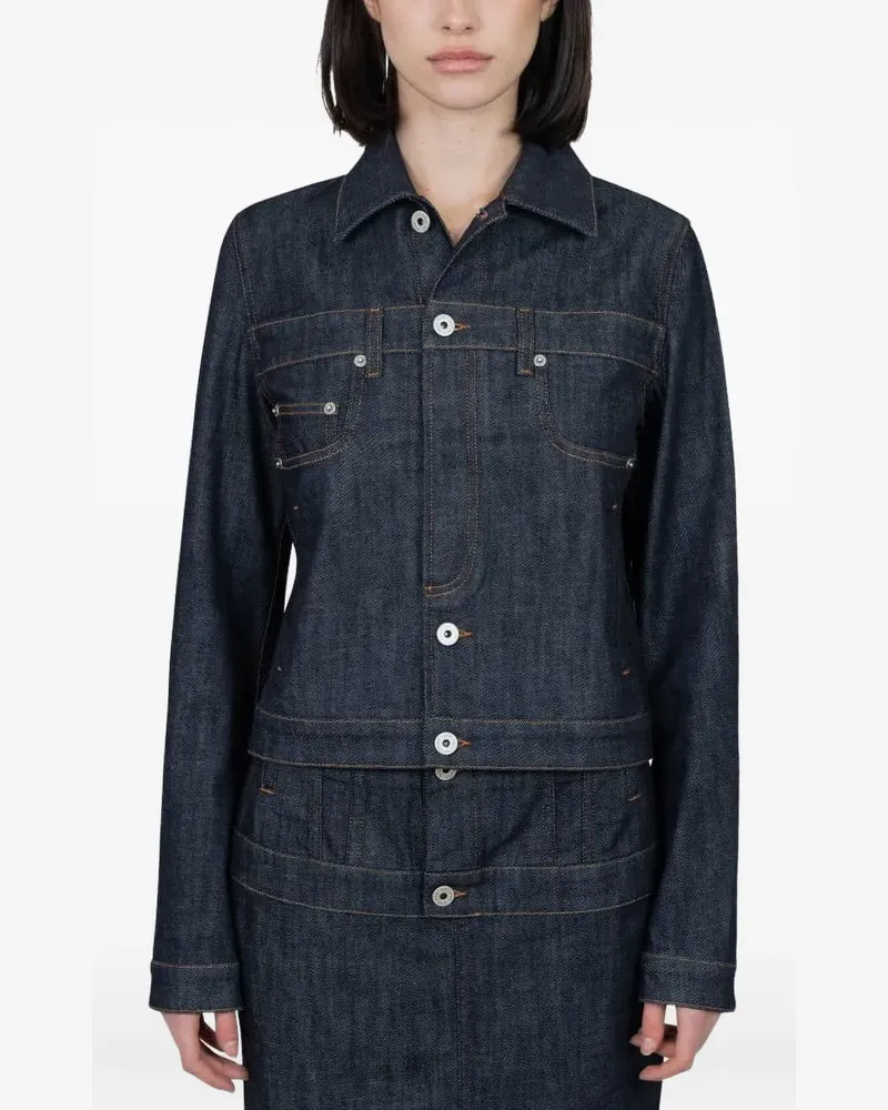 Jean Paul Gaultier Jeansjacke mit Trompe-l'oeil-Effekt - Blau Blau