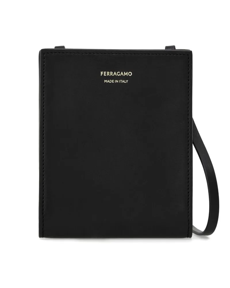 Ferragamo Kartenetui mit Logo-Stempel - Schwarz Schwarz
